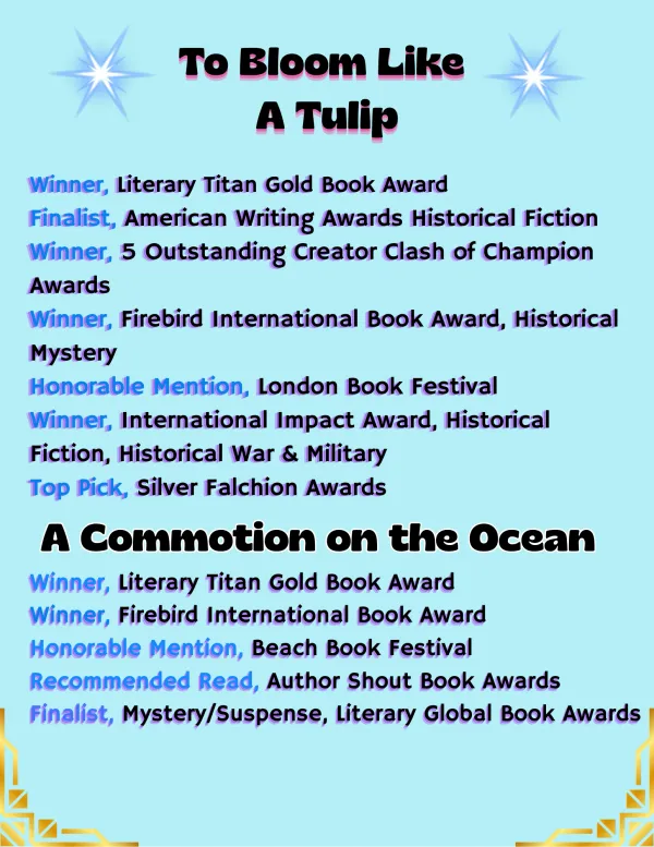 Honor roll: To Bloom Like a Tulip, A Commotion on the Ocean